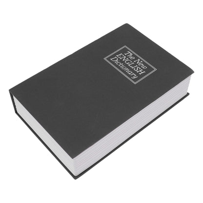 Book Safe Simulation Book Safe Box Portable Money Storing Box with Lock Key for Birthday Gift Black