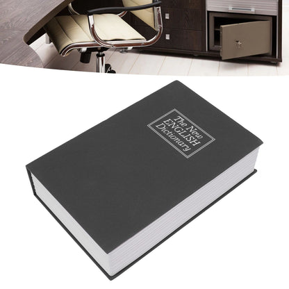Book Safe Simulation Book Safe Box Portable Money Storing Box with Lock Key for Birthday Gift Black