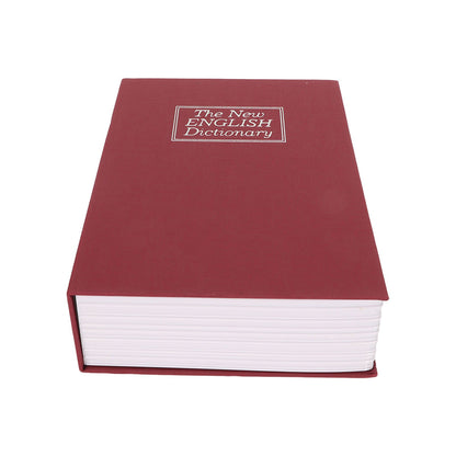 Book Safe Small Diversion Book Safe Storage Lock Box Money Coins Cards Hiding Box with Combination Lock Red