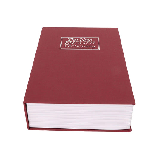Red book safe storage box with English dictionary-style cover label