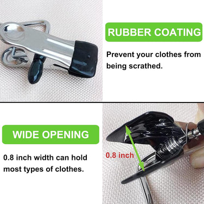 Boot Hangers Clips, 16 Pack Laundry Hooks Hanging Clips Clothes Pins Closet Hanger Organizer Clamps Socks Towel Clips Heavy Duty Clothespins Bulk Hanger Clips for Closet Travel Pants Socks Handbags
