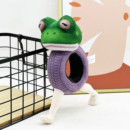 Boneca Tire Frog Plush AI-Italian Meme Verse of Tralalero Universe Plush 26cm