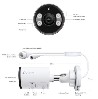 TP-Link InSight S355 VIGI 5MP Outdoor Full-Colour Bullet Network Camera – Sharper Vision, Smarter Protection