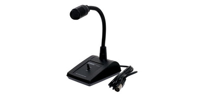 REDBACK C0377 Professional Desktop Paging Microphone – 3-Pin XLR, Momentary & Lock-On Switch, All-Metal Construction