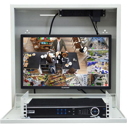 CCTV Cabinet RK003 SECCAB All-in-One CCTV Slimline Vertical Wall Mount Security Network Cabinet
