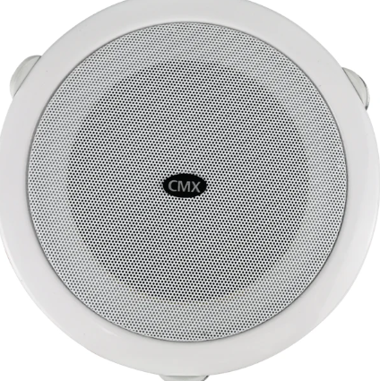 CMX CSK-56W 5" Quick Fit Dual Cone Ceiling Speaker – 6W, 100V Line with White Metal Grille