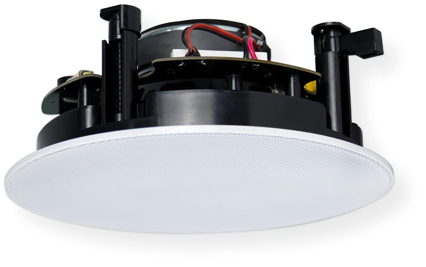 CMX, 6.5" Frameless Coaxial HiFi speaker, Ceiling mount, 30/60W, 6.5" (160mm), 1" (25mm) tweeter, includes white frameless metal grille, Rota-clamp mounting, 60-20KHz response, 8 Ohm, cutout 205mmPart Number: CSK-613HR