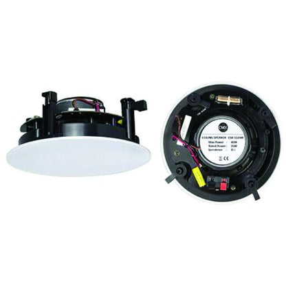 CMX, 6.5" Frameless Coaxial HiFi speaker, Ceiling mount, 30/60W, 6.5" (160mm), 1" (25mm) tweeter, includes white frameless metal grille, Rota-clamp mounting, 60-20KHz response, 8 Ohm, cutout 205mmPart Number: CSK-613HR