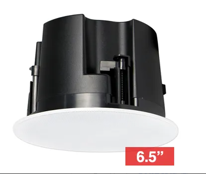 CMX CSK-613HTM 6" Frameless Coaxial Ceiling Speaker, 30W/8 Ohm & 100V Line, White Metal Grille, Rota-Clamp Mounting