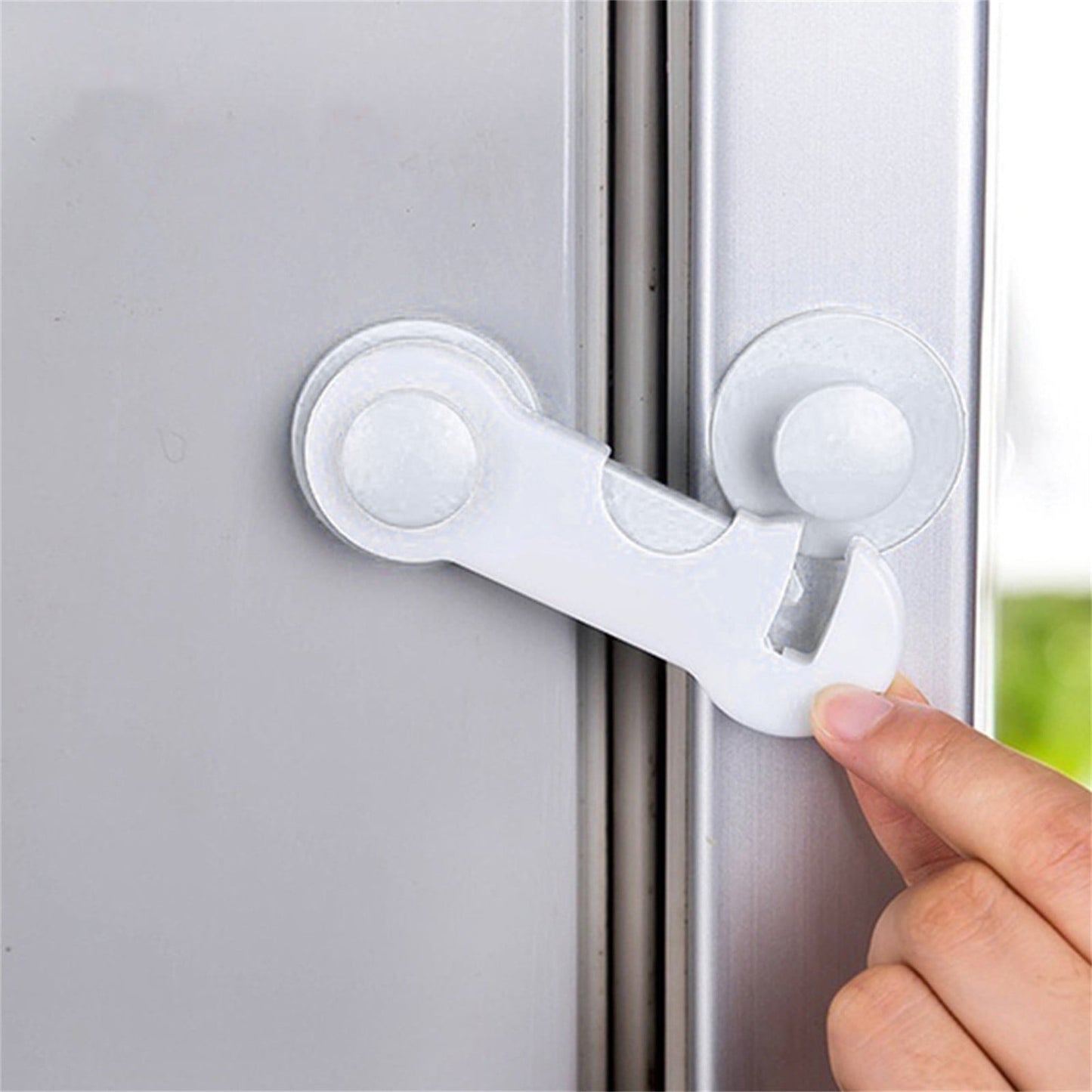 Cabinet Locks for Pet Safety, Plastic Latches with Adhesive for Drawer Cupboards Closet and Pantry Door, Fridge Lock for Protecting Dog and Cat, 2 Pcs, 3.74 Inches 3.74" Black