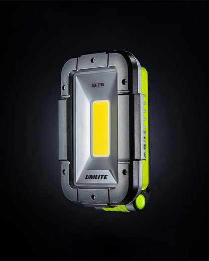 UNILITE SLR-1750 Folding Rechargeable LED Work Light | 1750 Lumens | Power Bank | Magnetic Mount | Heavy-Duty Copolymer and Aluminium Build | IPX5 Rated