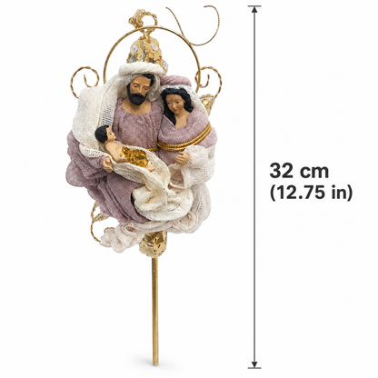 12.75" (32cm) Holy Family Christmas Tree Topper – Religious Nativity Ornament, Christian Christmas Tree Decoration & Holiday Home Decor ✨
