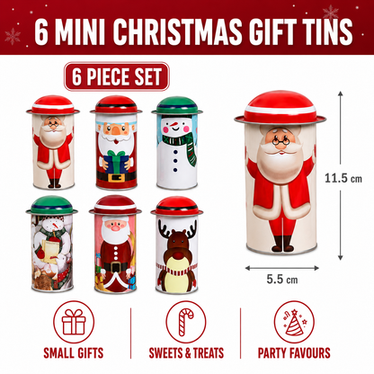Christmas Santa Claus Cookie Tin – Festive Holiday Cookie Storage Box for Cookies, Candy & Gift Giving