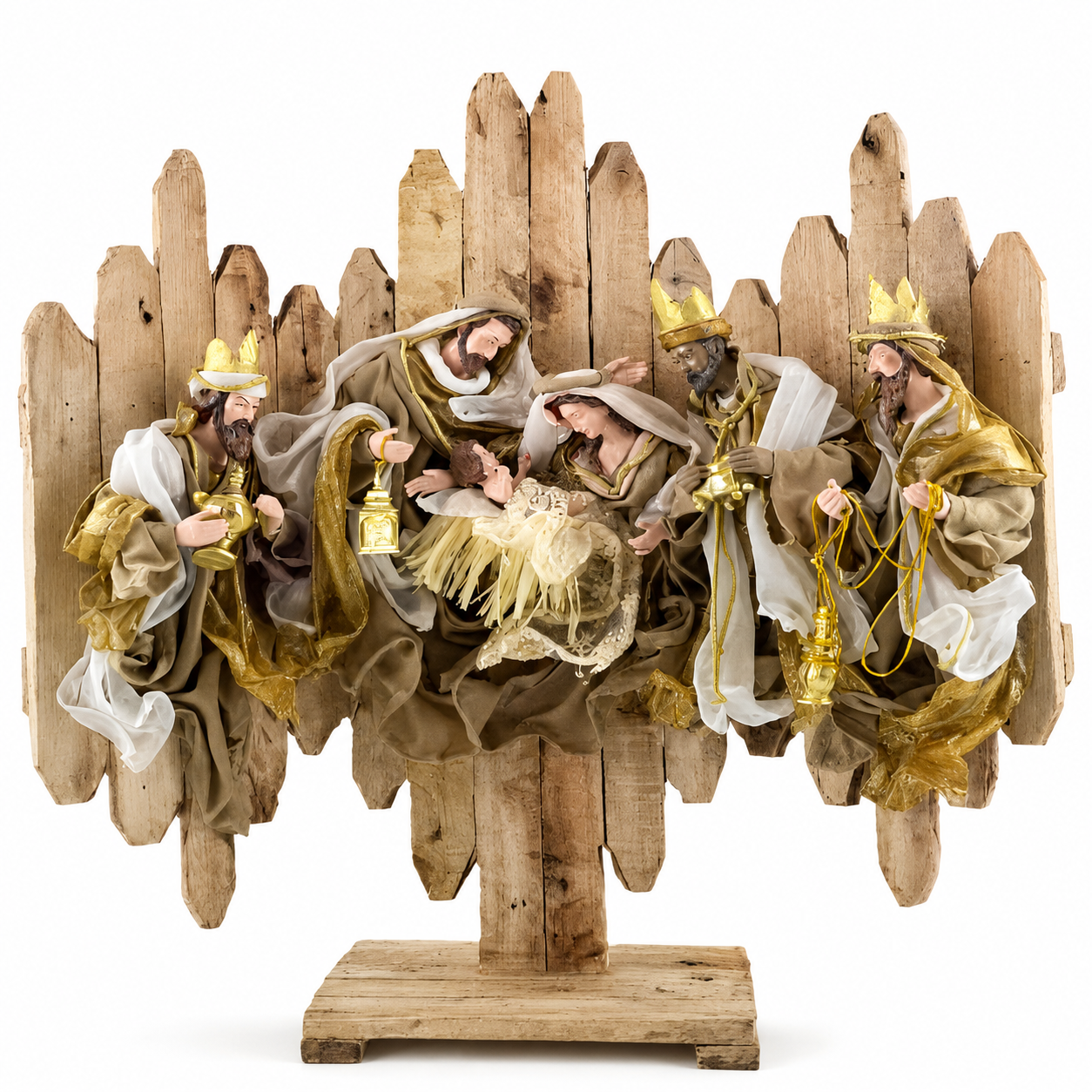 🎄 Christmas Handmade Nativity Set – 36cm Holy Family with 65cm Gazebo, Religious Christian Christmas Scene, Home Decor & Holiday Display Gift ✨