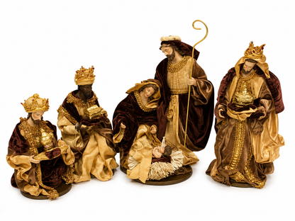 32cm Christmas Nativity Set with Manger & Barn Animals – Holy Family Religious Scene, Christian Christmas Home Decor & Holiday Gift