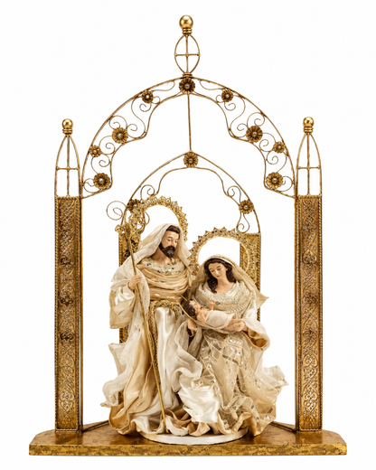 🎄 Christmas Handmade Nativity Set – 36cm Holy Family with 65cm Gazebo, Religious Christian Christmas Scene, Home Decor & Holiday Display Gift ✨