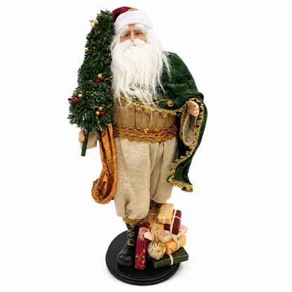 58cm Handmade Christmas Santa Claus Ornament – Charming Large Holiday Decoration, Festive Santa Figurine for Home & Christmas Display