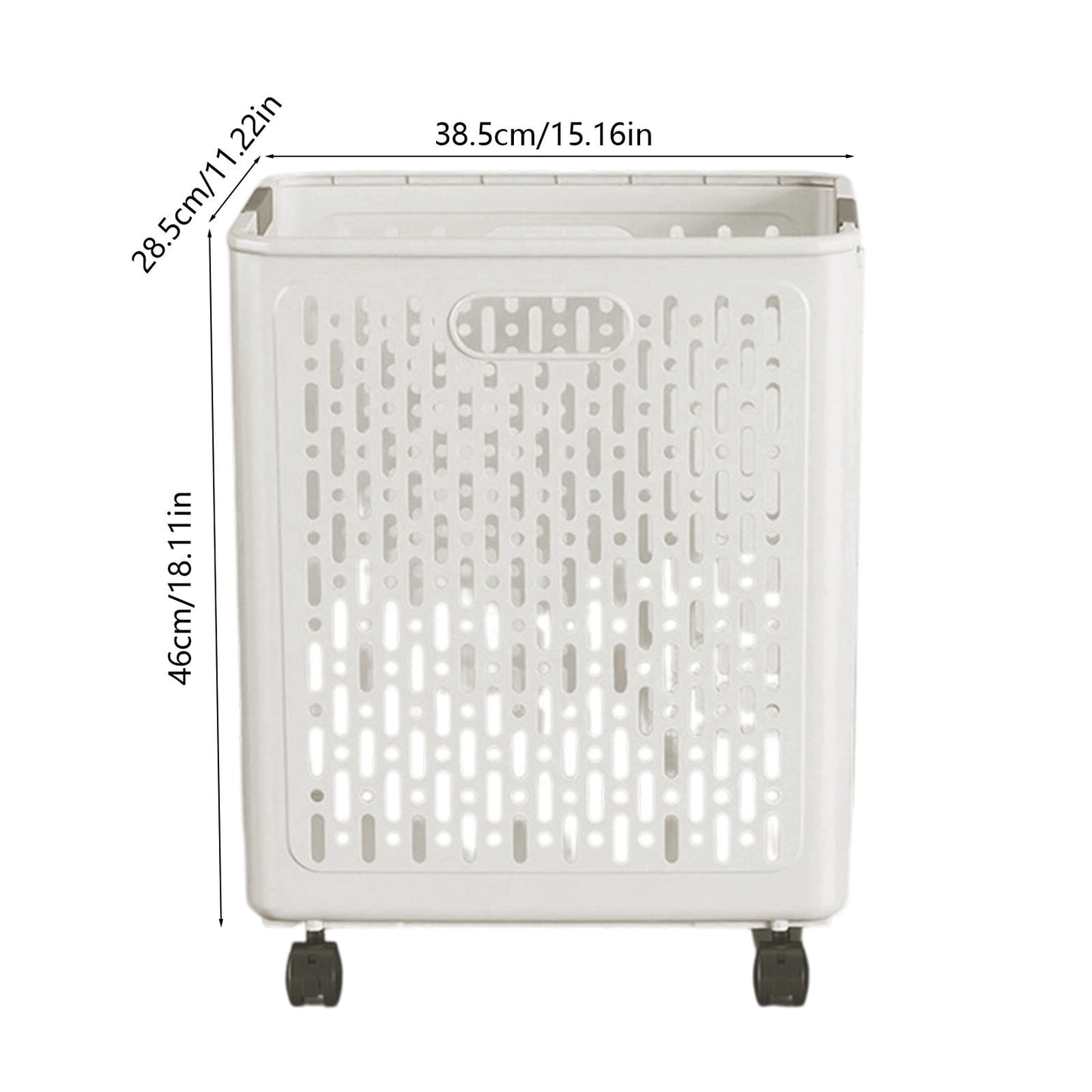 Collapsible Rolling Laundry Hamper with Wheels - Space-Saving Organizer