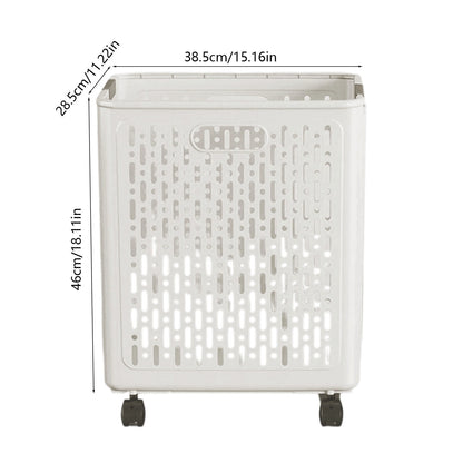 Collapsible Rolling Laundry Hamper with Wheels - Space-Saving Organizer