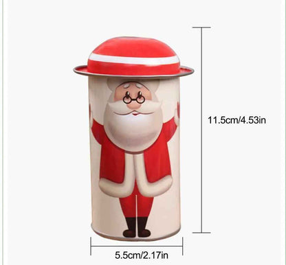 Christmas Santa Claus Cookie Tin – Festive Holiday Cookie Storage Box for Cookies, Candy & Gift Giving