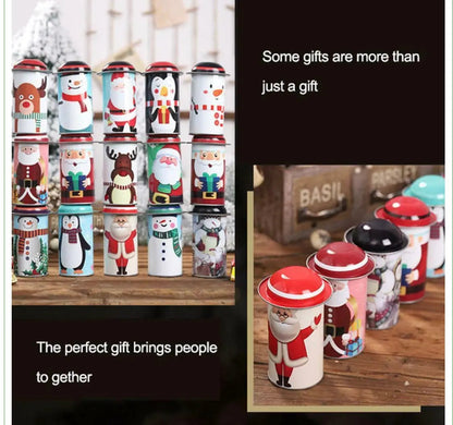 Christmas Santa Claus Cookie Tin – Festive Holiday Cookie Storage Box for Cookies, Candy & Gift Giving