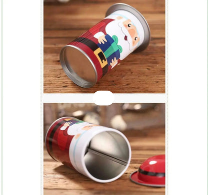 Christmas Santa Claus Cookie Tin – Festive Holiday Cookie Storage Box for Cookies, Candy & Gift Giving
