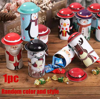 Christmas Santa Claus Cookie Tin – Festive Holiday Cookie Storage Box for Cookies, Candy & Gift Giving