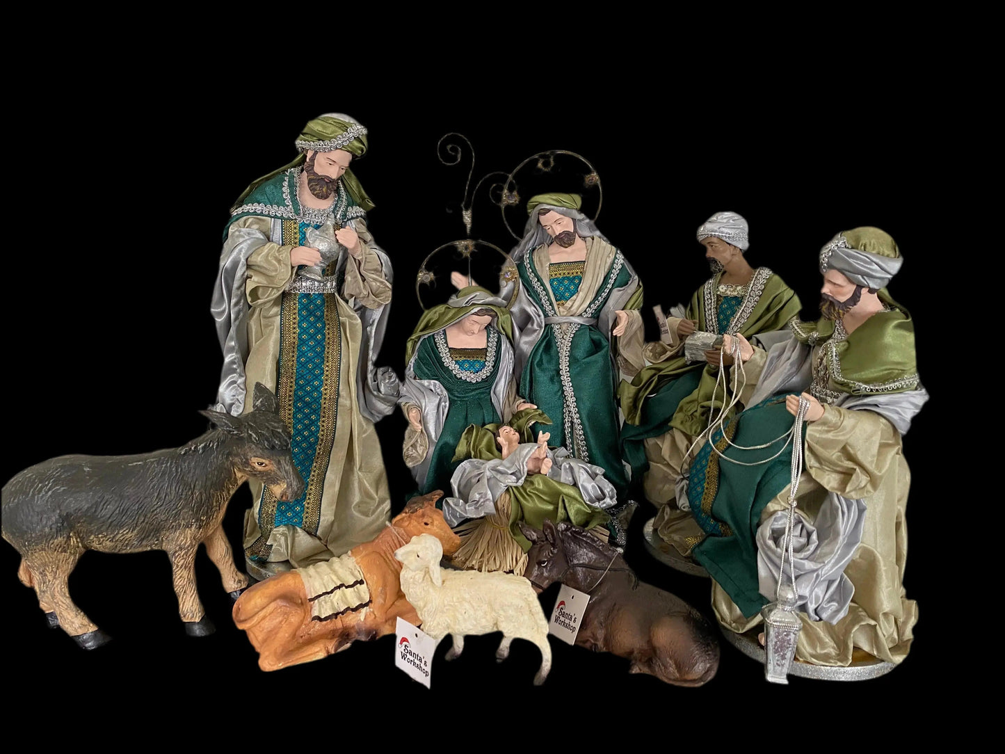 Christmas Nativity manger  -51 cm including barn animals