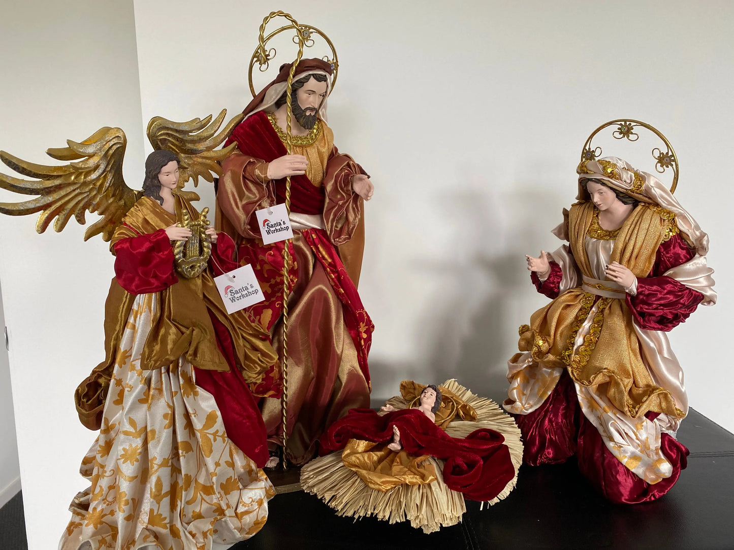 PRE ORDER 60cm Christmas Nativity Set with Manger & Angel | Holy Family Religious Christmas Decoration for Home, Church & Holiday Display