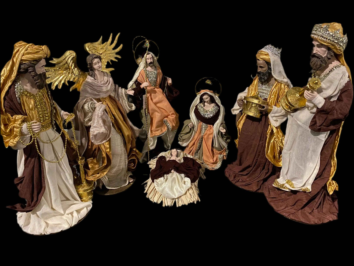 Christmas Religious Handmade Nativity Set with Manger - 35-50cm