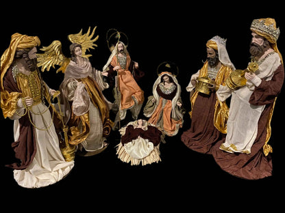 Christmas Religious Handmade Nativity Set with Manger - 35-50cm