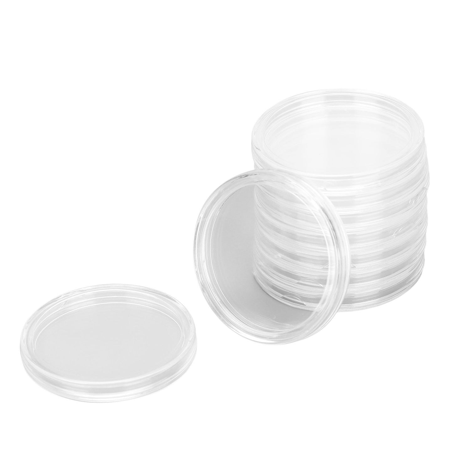 Clear Coin Storage Box 60 Pieces 41mm Coin Capsules Coin Collection Container Box for Coin Collector