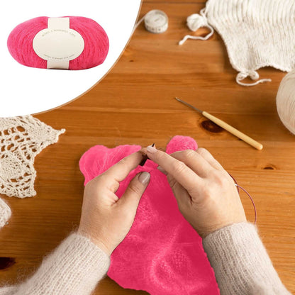 Clearance! Boovnll Mohair Yarn, Soft Yarn for Crocheting, Hand Knitting Hats, Sweater, Scarves, Crafts, Home Decorations, DIY Kids Toys, Yarn 11