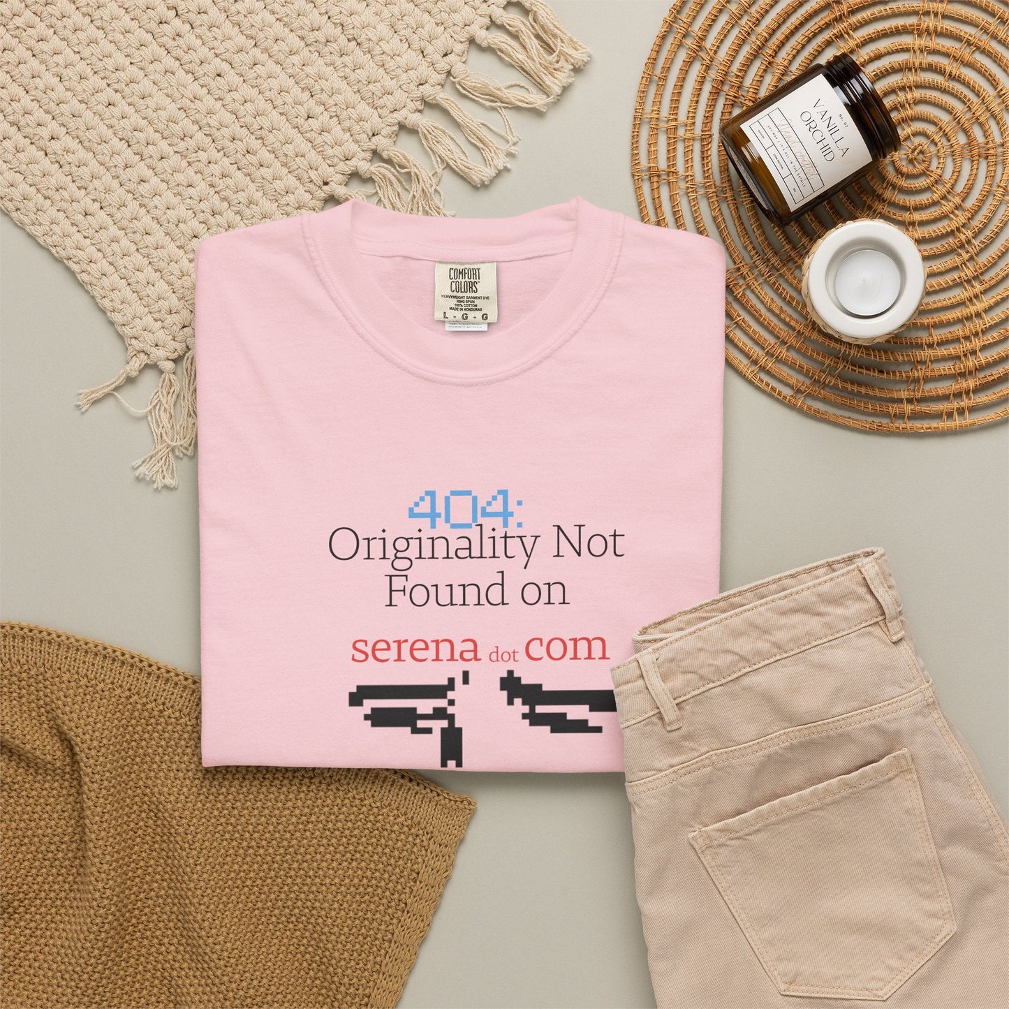 404 Originality Not Found Graphic Tee | Pixel Face Satire Shirt | Aprasi
