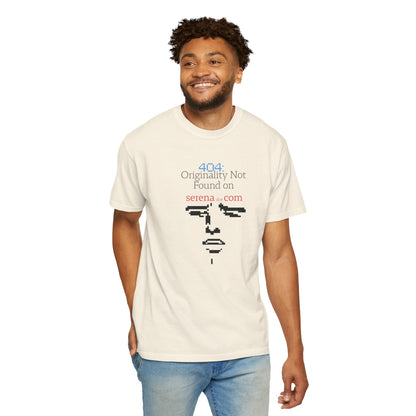 404 Originality Not Found Graphic Tee | Pixel Face Satire Shirt | Aprasi