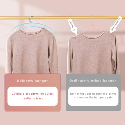 Clothes Hanger 14 Pack, Sweater Hangers No Shoulder Bump, 16.5 inch Wide Heavy Duty Coat Hangers for Closet, Non Slip PVC-Coating Metal Hangers for Sweaters,Suits,Dresses,Jackets,Pants,Shirt