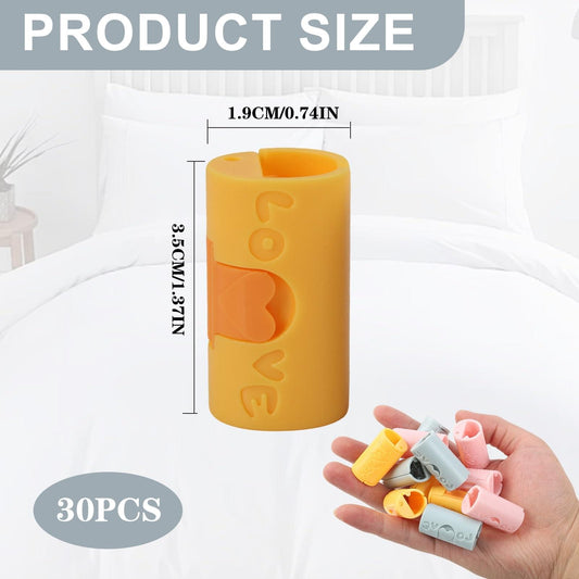 Yellow clothes peg clip held in hand, cylindrical design with curved cutouts