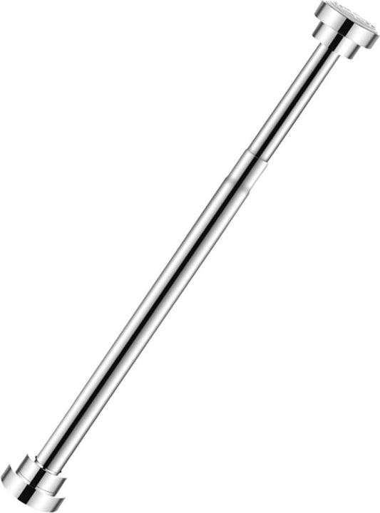 Stainless steel clothes rail with extendable telescopic pole and end brackets