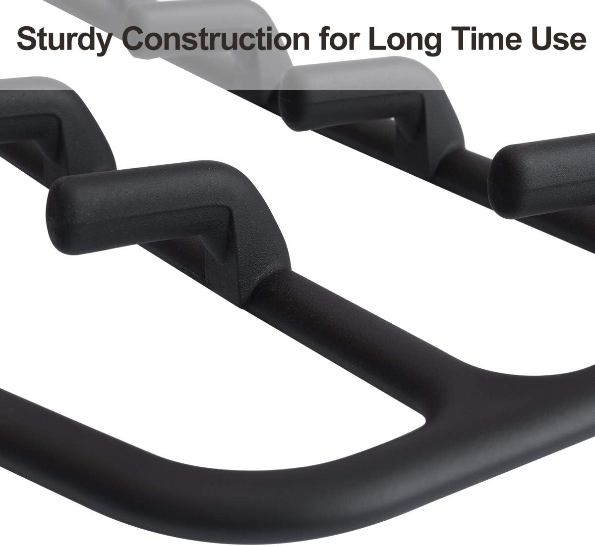 Clothing Closet Organizer with 11 Non-Slip Hooks 360° Rotatable Black