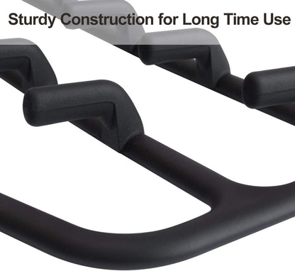 Clothing Closet Organizer with 11 Non-Slip Hooks 360° Rotatable Black