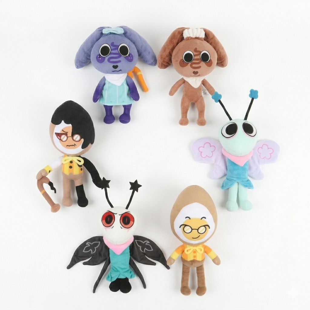 Handmade Spring Bunny, Egg & Butterfly Plush Toy, Twisted Versions