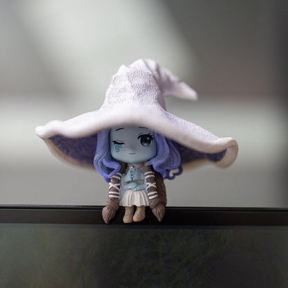 Mystical Witch Figurine Collectible - 7cm Handmade Fantasy Character Action Figure Doll