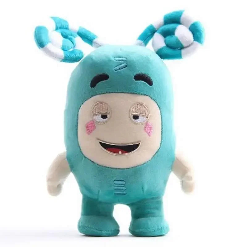 Colorful Furry Square Plushies Antennas Plushies Silent Expressive Mood Plushies 24cm