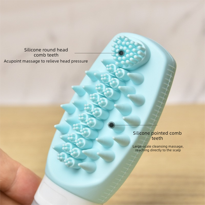 Combination A Travel silicone refillable water bottle set – multi-functional soft-press dispenser with brush and storage bag (4-pack)