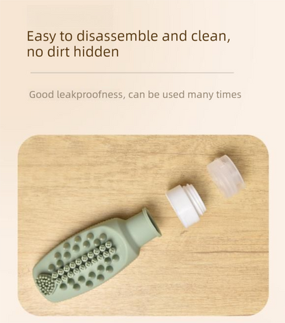 Combination A Travel silicone refillable water bottle set – multi-functional soft-press dispenser with brush and storage bag (4-pack)