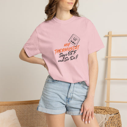 My Thermostat Says 68°F and So Do I Funny Thermostat Tee  Heatwave Graphic Tee, Comfort Colors 1717