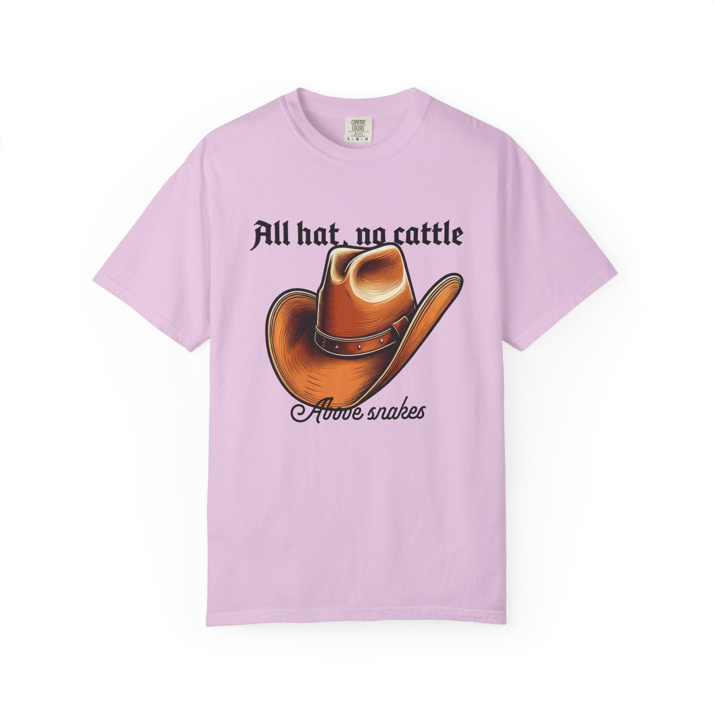 All Hat No Cattle Cowboy T-Shirt | Western Hat Graphic Unisex Tee