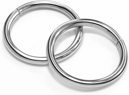 CooBigo 10 Pack 1" O Rings Buckles for Webbing Straps Collars Purses Bags Hardware - Silver