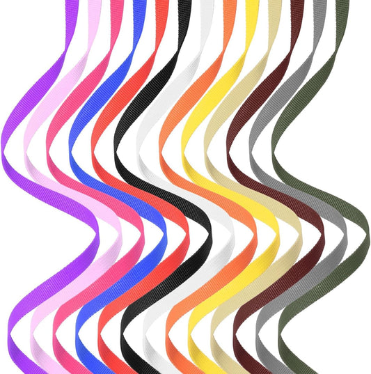 Polyester webbing straps, multi-color woven tape