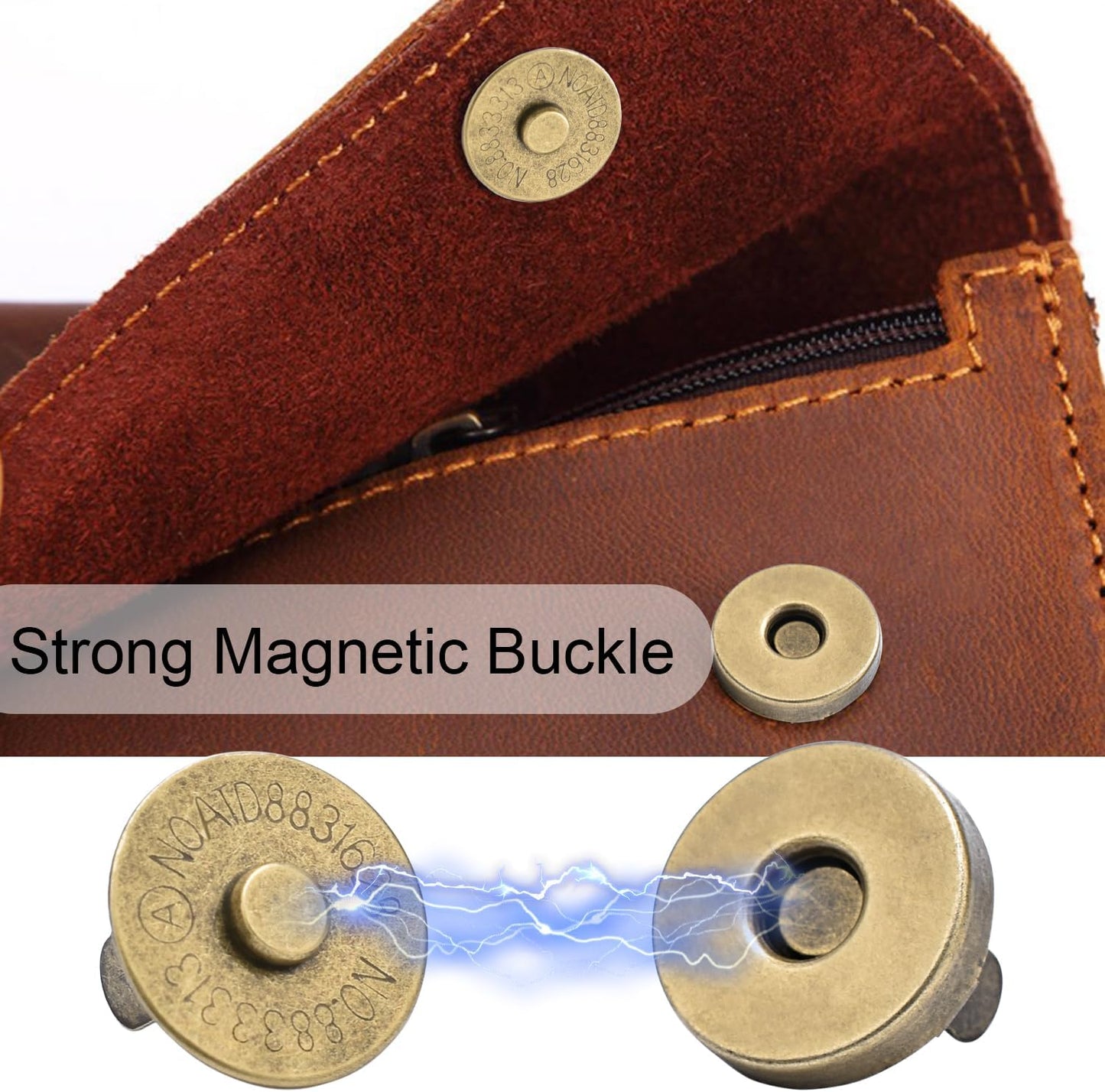 CooBigo 40 Sets Magnetic Snaps for Purse Closures 18mm Magnetic Fastener Replacement Kit Magnetic Snaps for Purses and Totes Clothing Bag DIY Craft